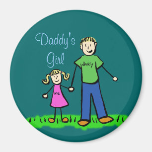 Daddy's Girl Personalised Family Art Magnets