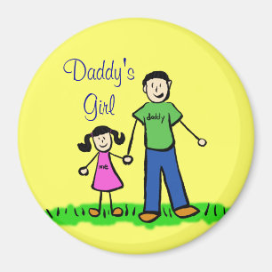 Daddy's Girl Personalised Family Art Magnets