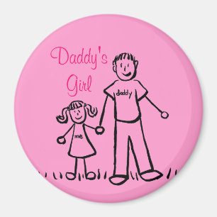 Daddy's Girl Personalised Family Art Magnets