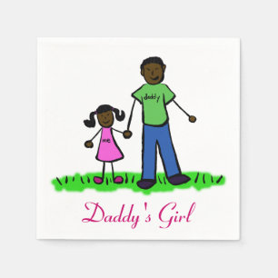 Daddy's Girl Personalised Family Art Napkin
