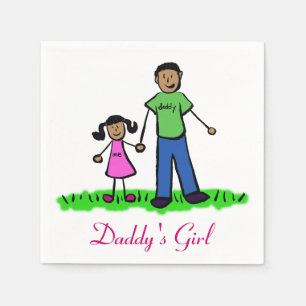 Daddy's Girl Personalised Family Art Napkin