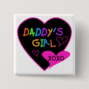 Daddy's Girl T Shirts, Mugs, Pillows, Stationary 15 Cm Square Badge