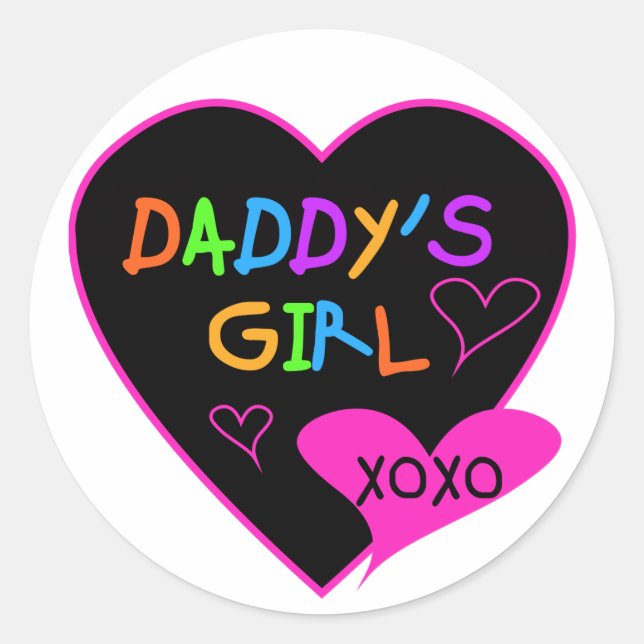Daddy's Girl T Shirts, Mugs, Pillows, Stationary Classic Round Sticker (Front)
