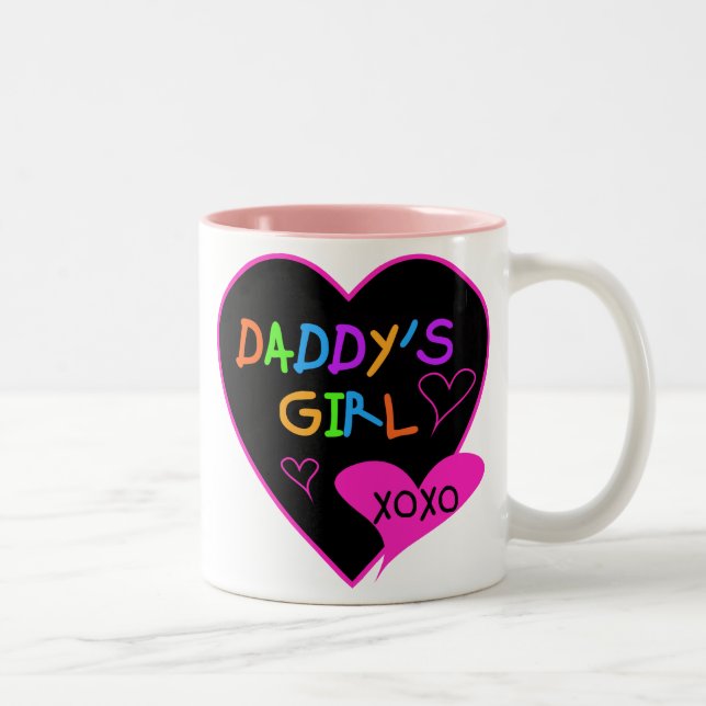 Daddy's Girl T Shirts, Mugs, Pillows, Stationary Two-Tone Coffee Mug (Right)