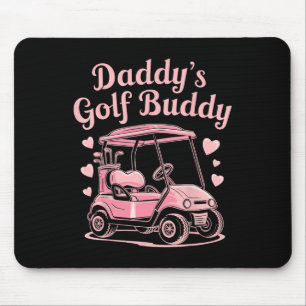Daddy's Golf Buddy Kids Golfer Dad Women Girls Fat Mouse Pad