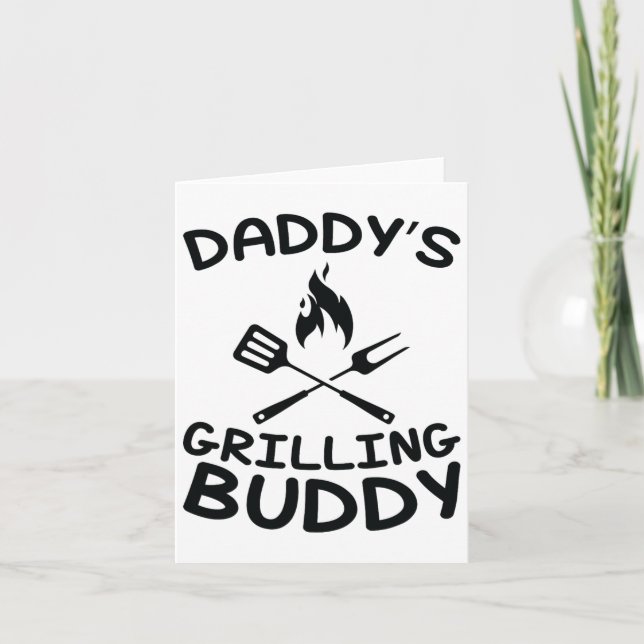 Daddy's Grilling Buddy - Kids Bbq  Card (Front)