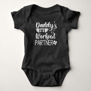 Daddy's Gym Baby Grow Funny Workout Gifts Bodysuit