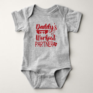 Daddy's Gym Baby Grow Funny Workout Gifts Bodysuit
