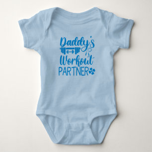 Daddy's Gym Baby Grow Funny Workout Gifts Bodysuit