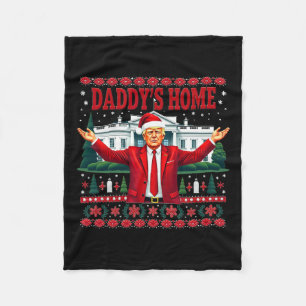 Daddy's Home Trump Election Win Christmas Fleece Blanket