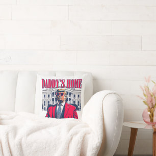 Daddy's Home Trump Red White and Blue Cushion