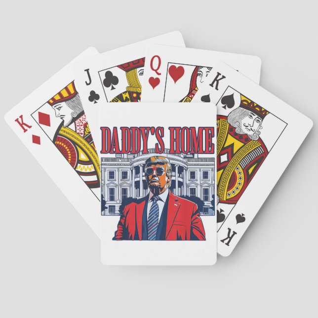 Daddy's Home Trump | White House Trump Gift Playing Cards (Back)