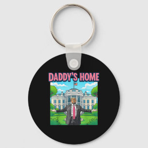 Daddys Home White House 2025 President Trump _1 Key Ring
