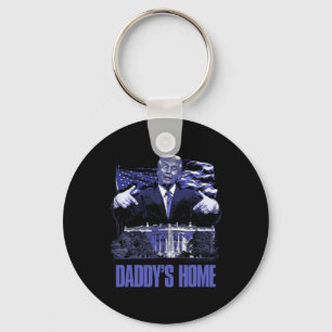 Daddys Home White House Trump 2024 Election  Key Ring