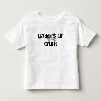 Daddy's Lil' Grunt-Lineboy Black/Grey Toddler Tee