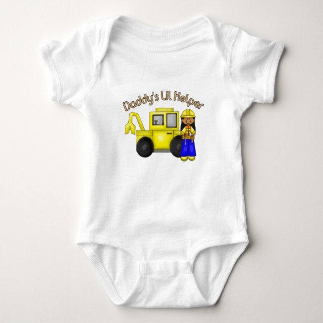Daddy's Lil Helper-Girl Baby Bodysuit (Front)