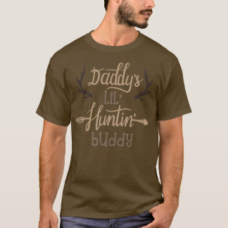 Daddys Lil Hunting Buddy Kids Hunting  Deer Antler T-Shirt