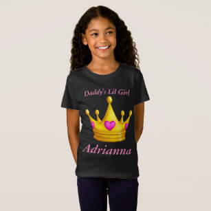 Daddy's Lil Little Girl Princess Crown T-Shirt