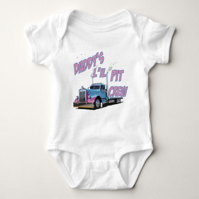 Daddy's L'il Pit Crew Baby Bodysuit (Front)