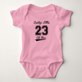 Daddy's Little All-Star (Pink) Baby Bodysuit