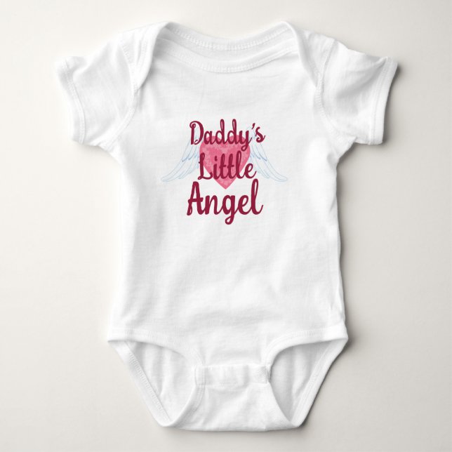 Daddy's Little Angel Baby Bodysuit (Front)