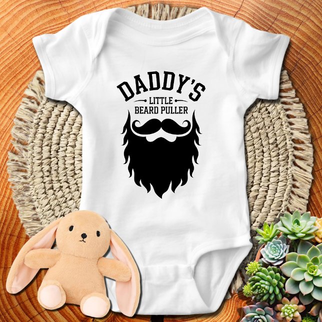 Daddy's Little Beard Puller Funny Father's Day Baby Bodysuit (Creator Uploaded)