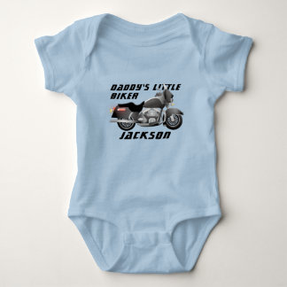 Daddy's Little Biker with Motorcycle  Baby Bodysuit