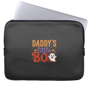 Daddy's Little Boo Halloween Ghost Design Laptop Sleeve