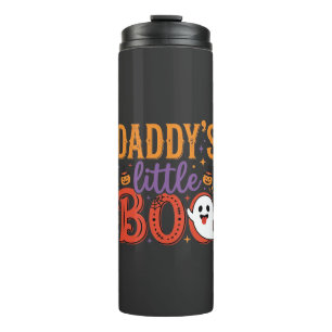 Daddy's Little Boo Halloween Ghost Design Thermal Tumbler
