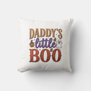 Daddys Little Boo Vintage Halloween Cushion