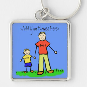 Daddy's Little Boy Blonde Keychain (Custom Names)