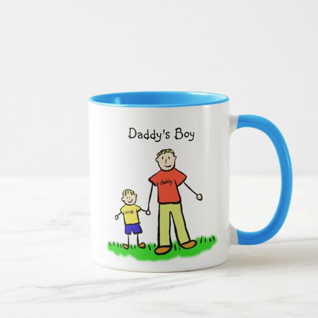 Daddy's Little Boy Mug (Blonde Customise) (Right)