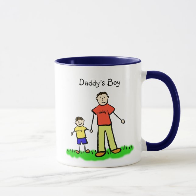 Daddy's Little Boy Mug (Brunette Customise) (Right)