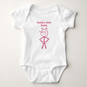 Daddy's Little Buddy But Tiny Disaster Funny Baby Bodysuit