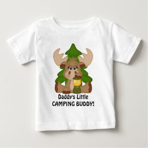 Daddy's little camping buddy baby boy t-shirt