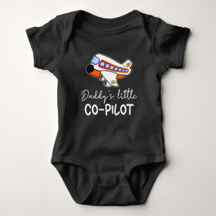 Daddy's little Co-Pilot Future Pilot Cute Baby Bodysuit