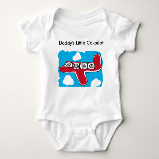Daddy's Little Co-pilot-red plane Baby Bodysuit