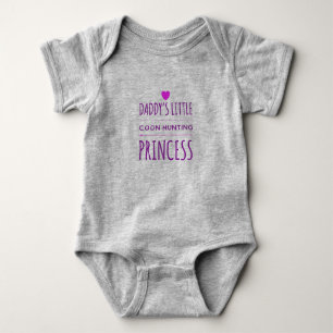Daddy's Little Coon Hunting Princess Baby outfit Bodysuit