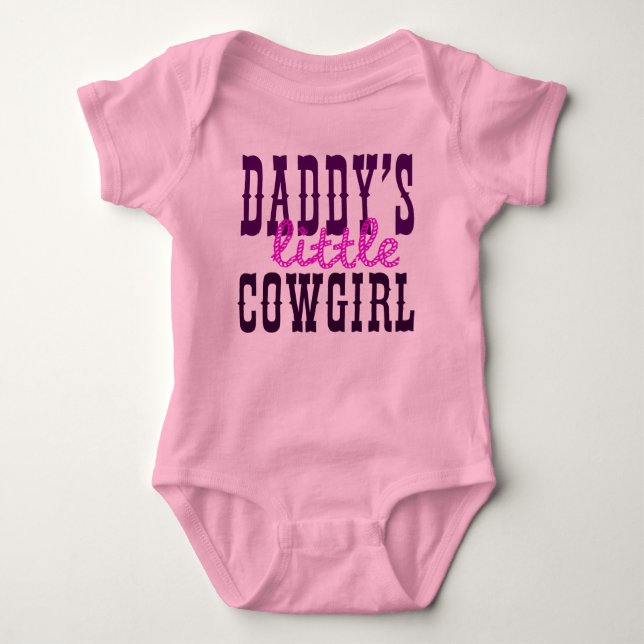 Daddy's Little Cowgirl Baby Bodysuit (Front)