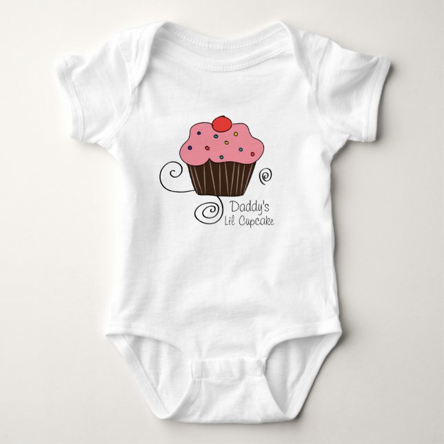 Daddy's Little Cupcake Baby Bodysuit (Front)