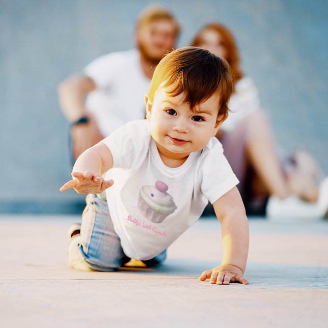 Daddy's Little Cupcake Baby T-Shirt (Creator Uploaded)