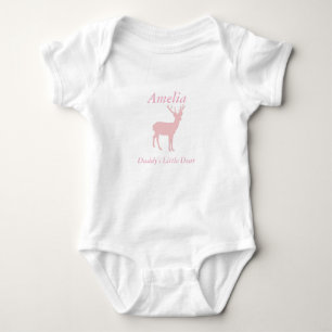 Daddy's Little Dear Baby Girl Deer Outfit Baby Bodysuit