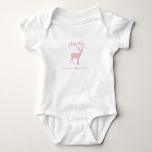Daddy's Little Dear Baby Girl Deer Outfit Bodysuit