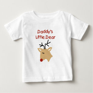Daddy's Little Dear Daddy Christmas Baby T-Shirt