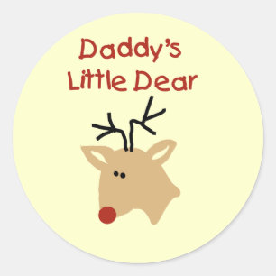 Daddy's Little Dear Tshirts and Gifts Classic Round Sticker