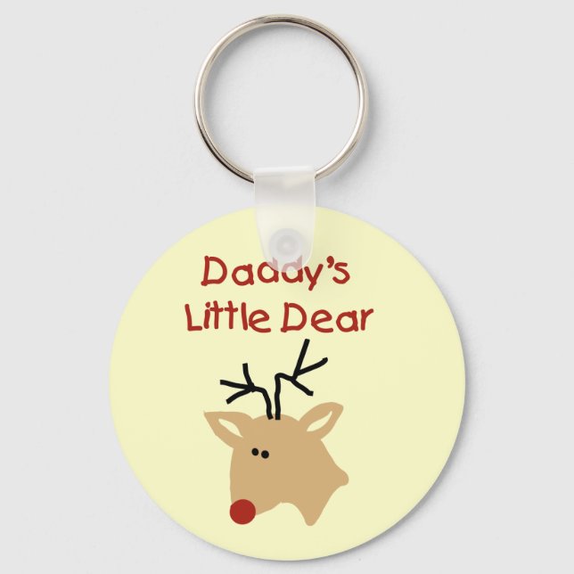 Daddy's Little Dear Tshirts and Gifts Key Ring (Front)