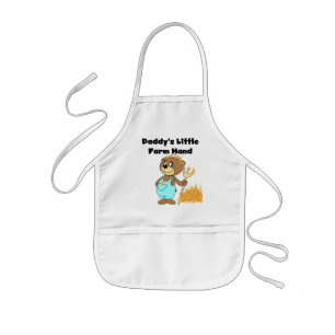 Daddy's Little Farm Hand Tshirts and Gifts Kids Apron