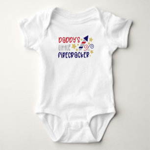 Daddy's Little Firecracker Baby T-Shirt Baby Bodysuit