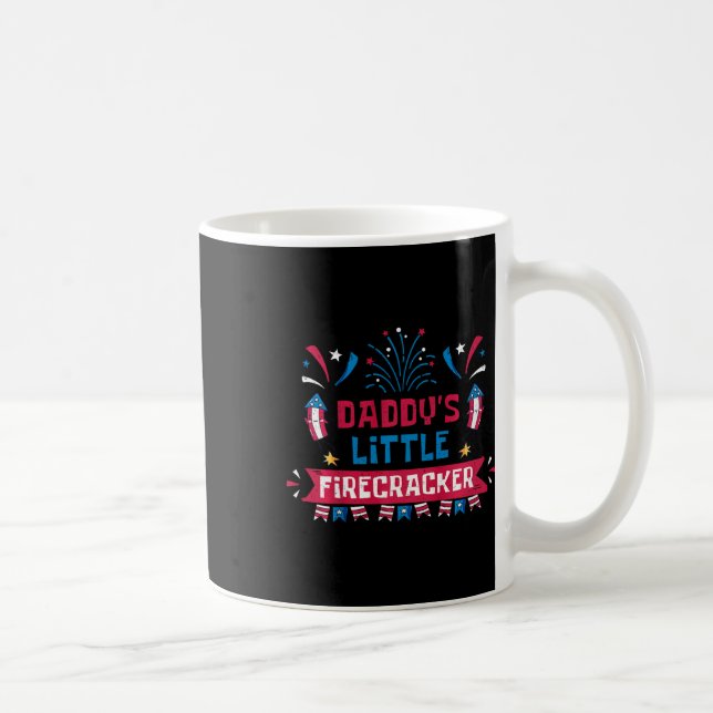 Daddys Little Firecracker Independence Day Firewor Coffee Mug (Right)