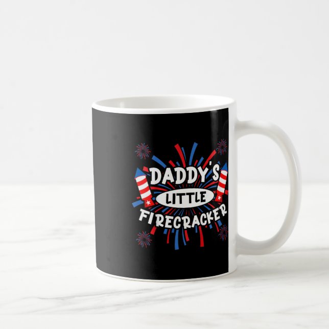 Daddys Little Firecracker Independence Day Firewor Coffee Mug (Right)
